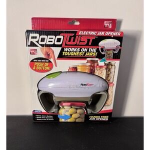RoboTwist Electric Jar Opener One Touch Electric Handsfree Easy Jar Opener NEW